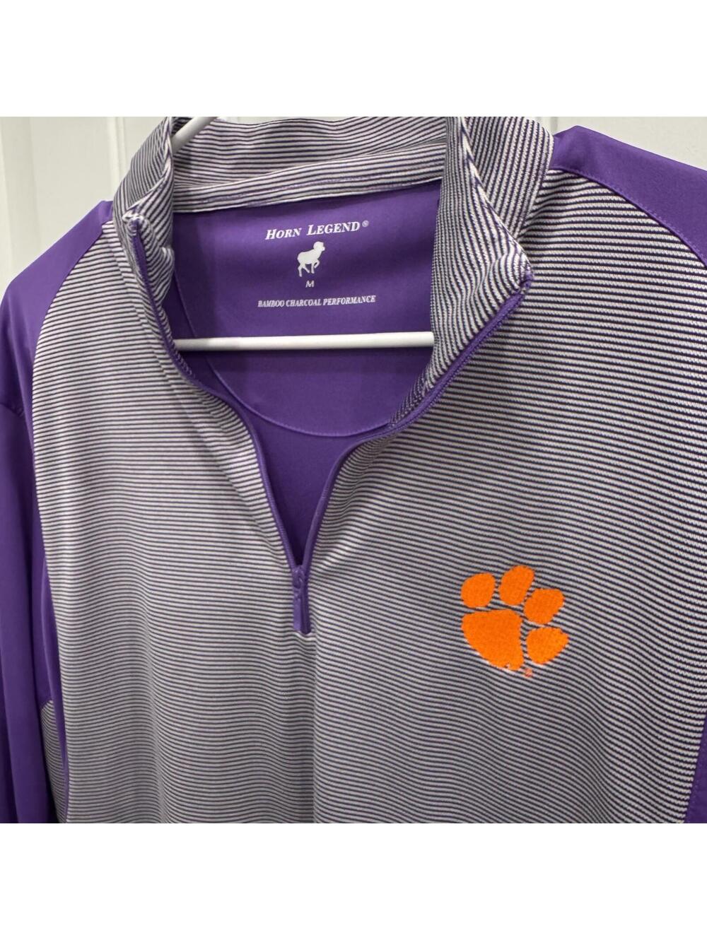 Horn Legend Men's Medium Clemson Quarter Zip Pullover